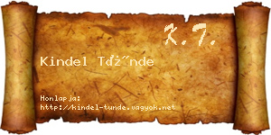 Kindel Tünde névjegykártya