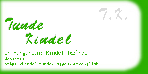tunde kindel business card